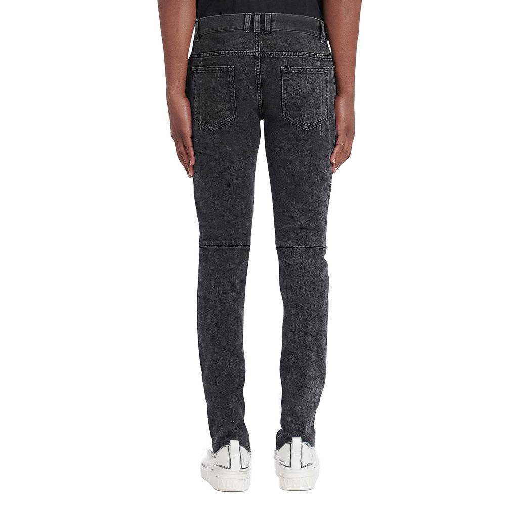 Fashionable Stretch Ripped Jeans - Snow Gray, Black, and Blue Options - Buy Center US