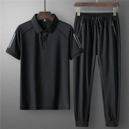 Buycenter Men's Summer Sports Suit - Ice Silk, Casual & Comfortable - Buy Center US