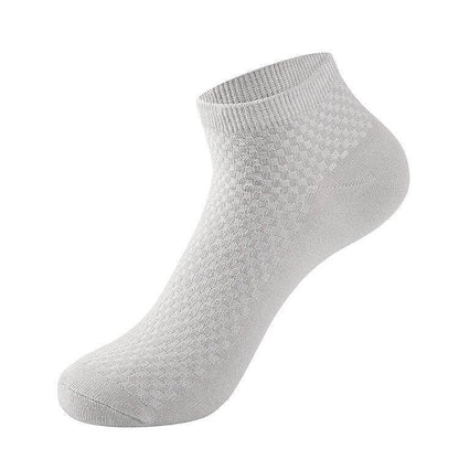 Buycenter Men's Ankle Socks - Bamboo Fiber, Plaid, Short Tube Design - Buy Center US