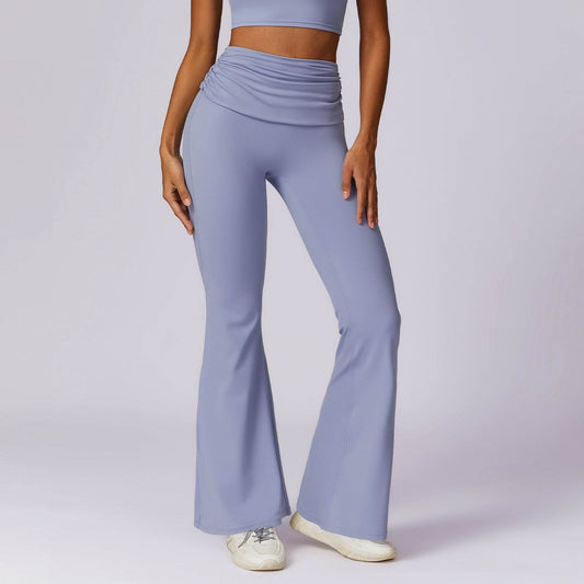 Quick-Dry Yoga Pants for Women - Casual Wide Leg & Nude Feel Comfort - Buy Center US