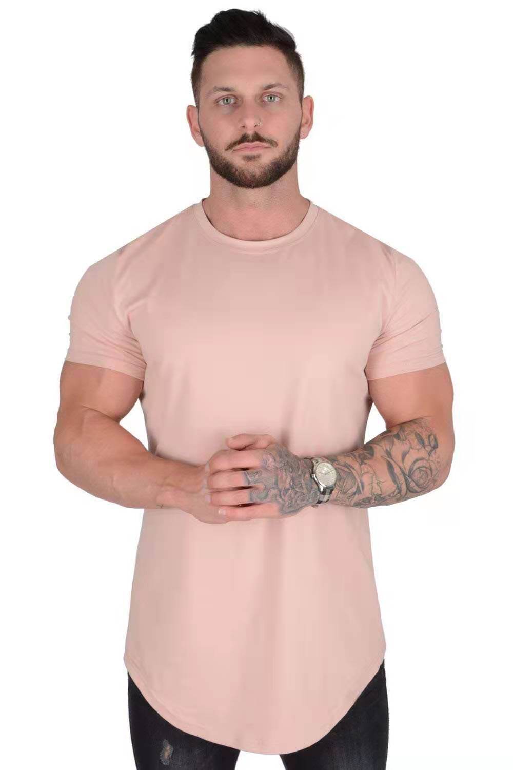Men's Casual Sports T-Shirt - Short Sleeve Cotton Fitness Tee - Buy Center US