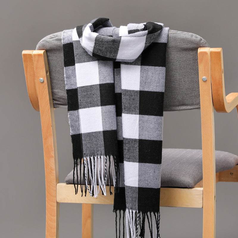 Buycenter British Plaid Cashmere Tassel Scarf for Couples & Kids - Buy Center US