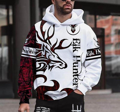 Buycenter Spring 3D Printed Hooded Sweater - Casual Long Sleeve for Men - Buy Center US