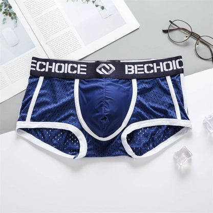 Buycenter Low Waist Mesh Underwear - Breathable Comfortable Boxers for Men - Buy Center US