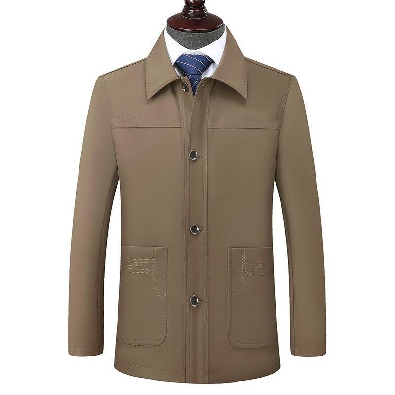 Buycenter Plus Size Men's Jacket - Light Business Fall Coat for Seniors - Buy Center US