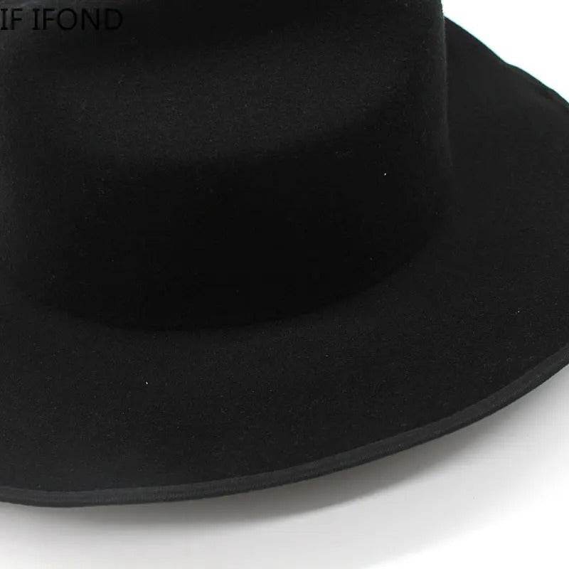 Stylish Woolen Hat - Breathable Black and White Summer Top Hat - Buy Center US