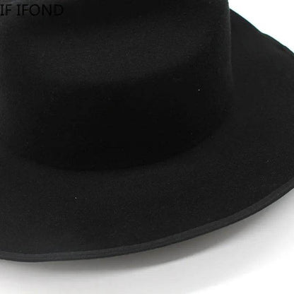 Stylish Woolen Hat - Breathable Black and White Summer Top Hat - Buy Center US