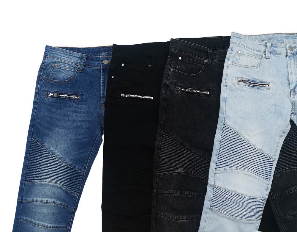Fashionable Stretch Ripped Jeans - Snow Gray, Black, and Blue Options - Buy Center US