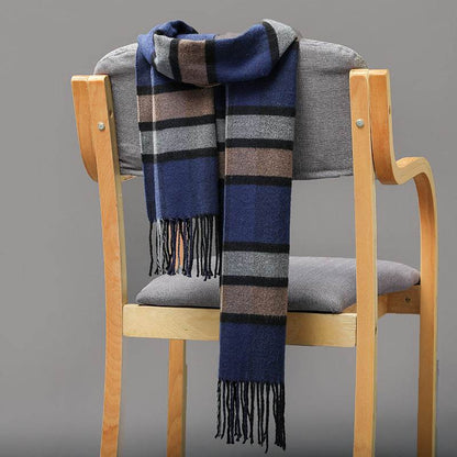 Buycenter British Plaid Cashmere Tassel Scarf for Couples & Kids - Buy Center US