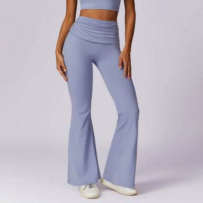 Quick-Dry Yoga Pants for Women - Casual Wide Leg & Nude Feel Comfort - Buy Center US