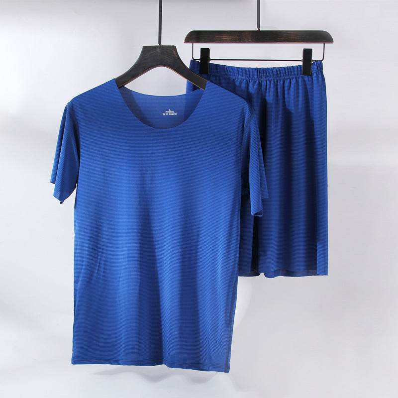 Buycenter Men's Summer Home Wear Suit - Short Sleeve & Shorts Set - Buy Center US