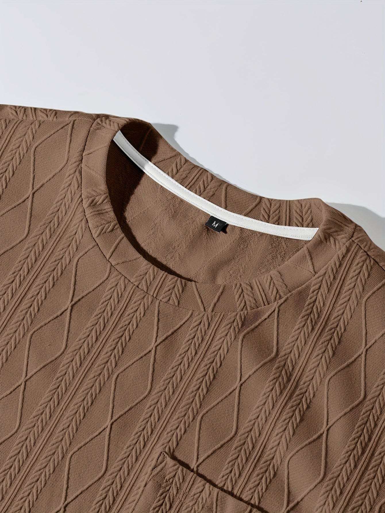 Men's Casual Outfit - Solid Color, Stretchy Knit Fabric for All Seasons - Buy Center US