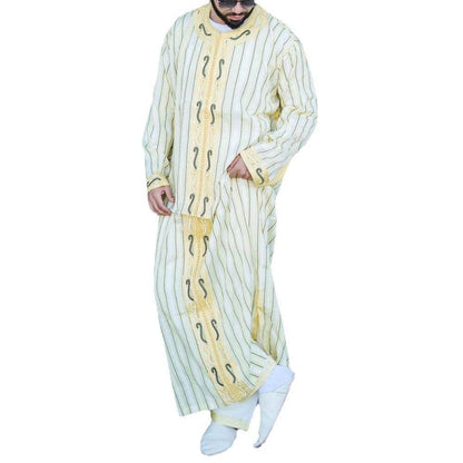 Buycenter Men's Casual Long Striped Shirt - Loose Fit for Spring & Autumn - Buy Center US
