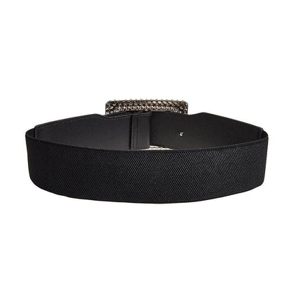 Decorative Wide Belt with Square Buckle - Retro Bohemian Style - Buy Center US