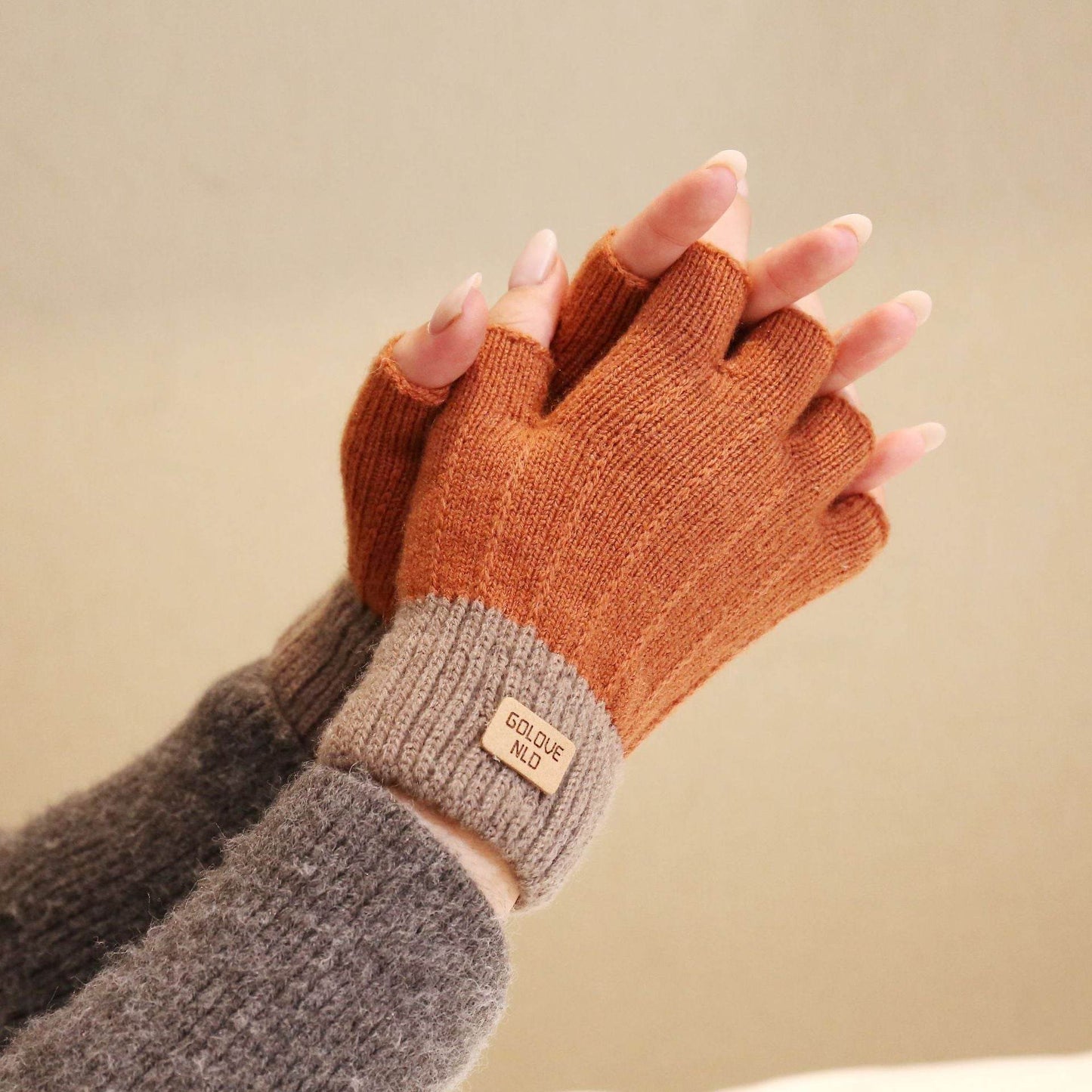 Warm Wool Knitted Half Finger Gloves - Touch Screen & Windproof - Buy Center US