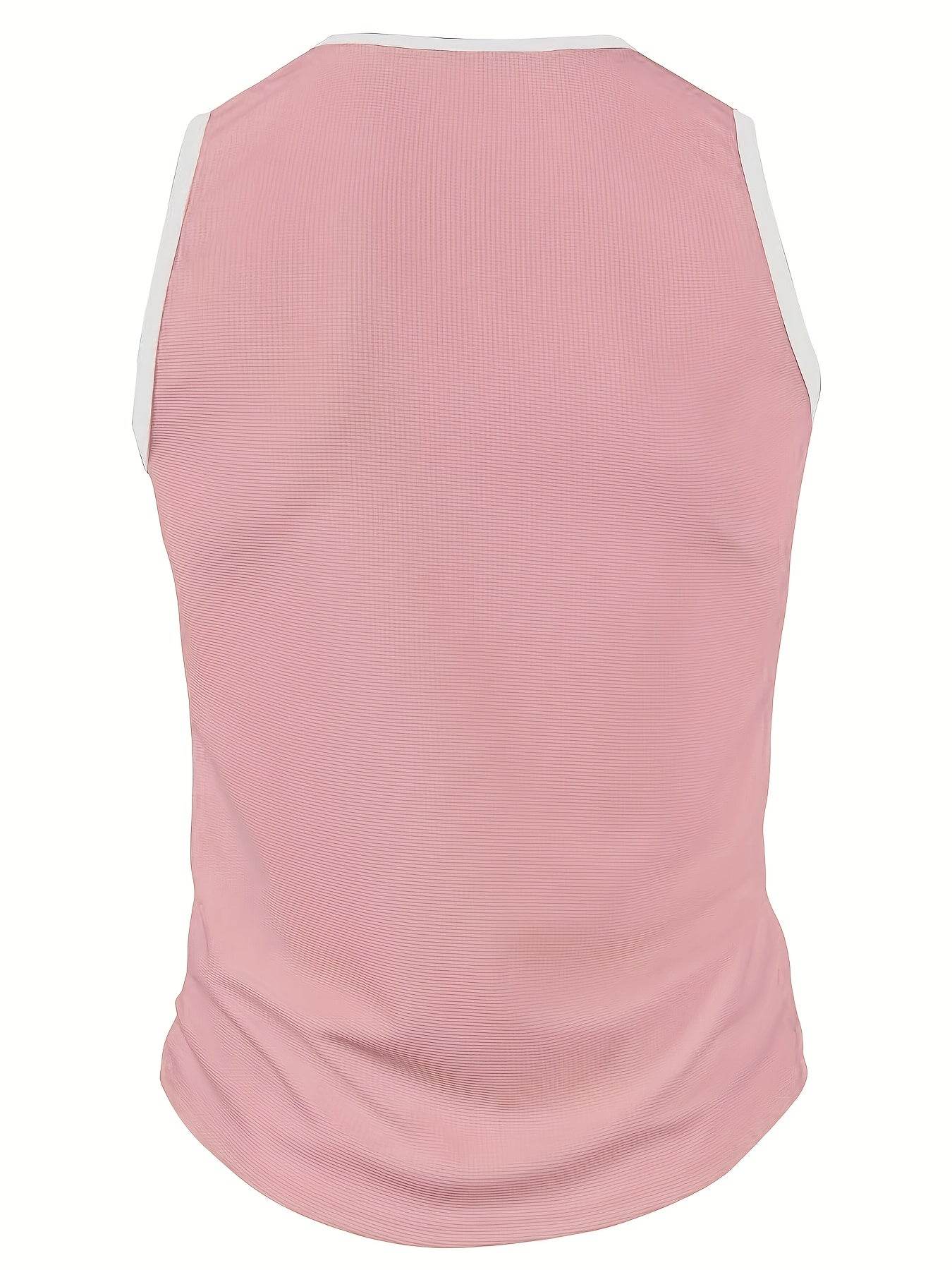 Fashionable Men's Slim-Fit Vest - Solid Color V-Neck with Stretch - Buy Center US