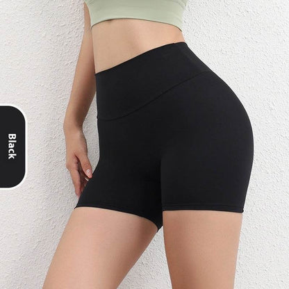 Women's High Waist Sport Shorts - Solid Color, Moisture-Wicking Design - Buy Center US