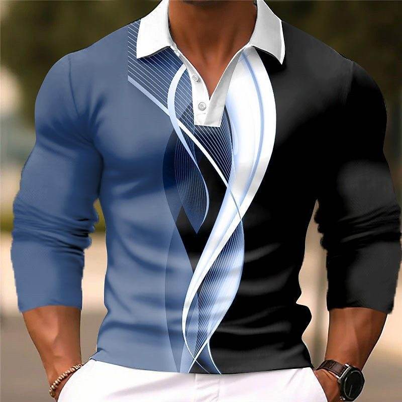 Buycenter 3D Printed Men's Casual Sports Top - Long Sleeve, Spring & Autumn - Buy Center US