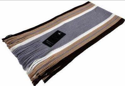 Buycenter Men's Striped Scarf - Korean Style, Medium Length, Warm - Buy Center US