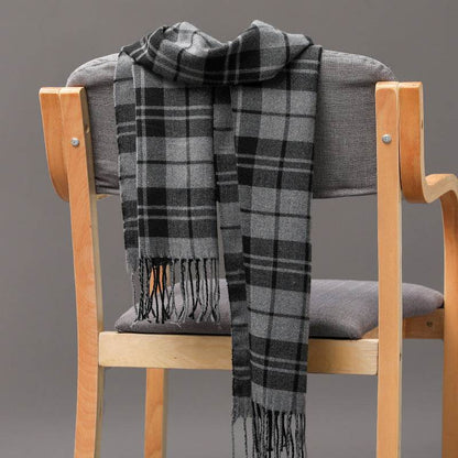 Buycenter British Plaid Cashmere Tassel Scarf for Couples & Kids - Buy Center US
