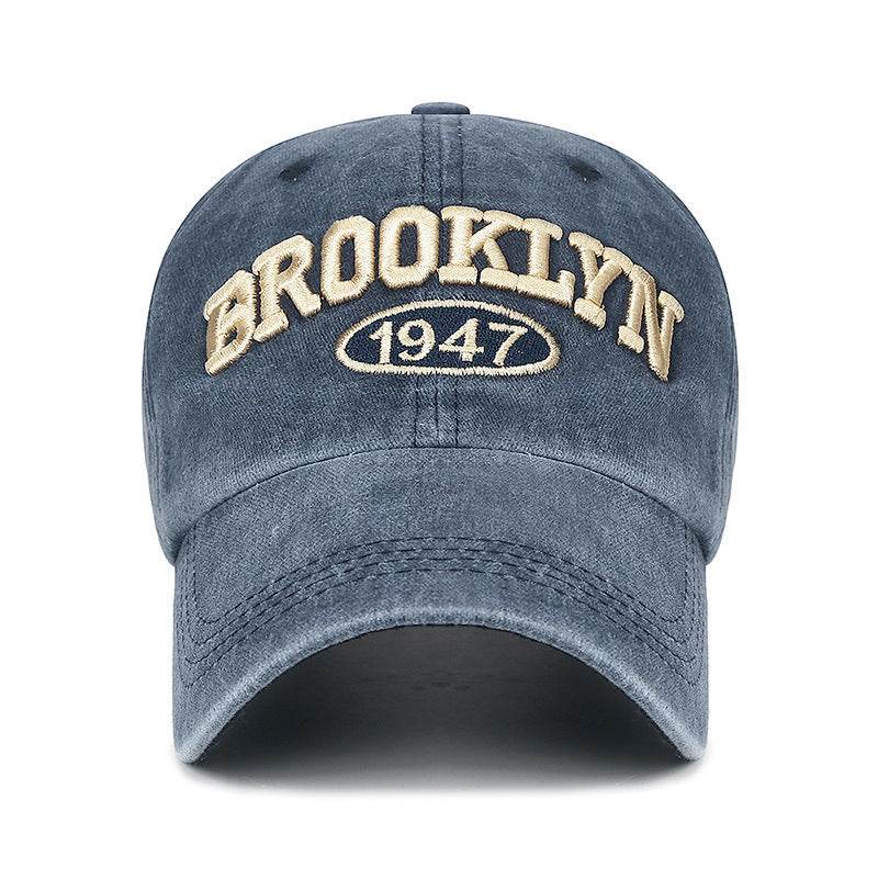 Retro Washed Cotton Cap - Men's Sun Protection & Breathable Style - Buy Center US