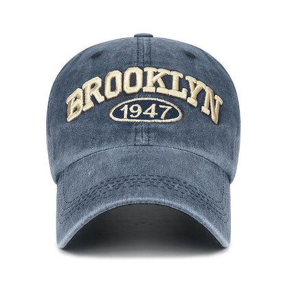Retro Washed Cotton Cap - Men's Sun Protection & Breathable Style - Buy Center US