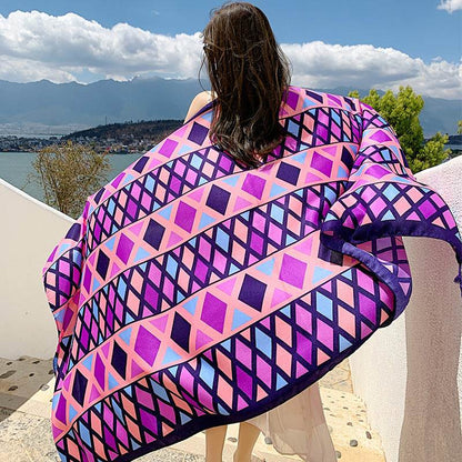 Sanya Seaside Women's Shawl Scarf - Warm & Sunshade for All Seasons - Buy Center US