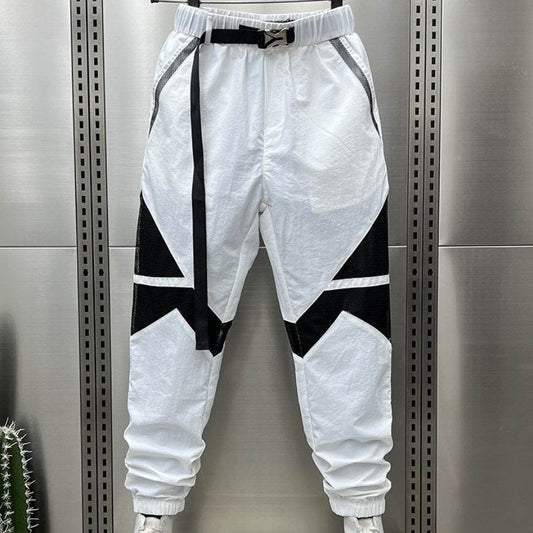 Breathable Men's Casual Banded Pants - Thin, Loose Fit for Comfort - Buy Center US