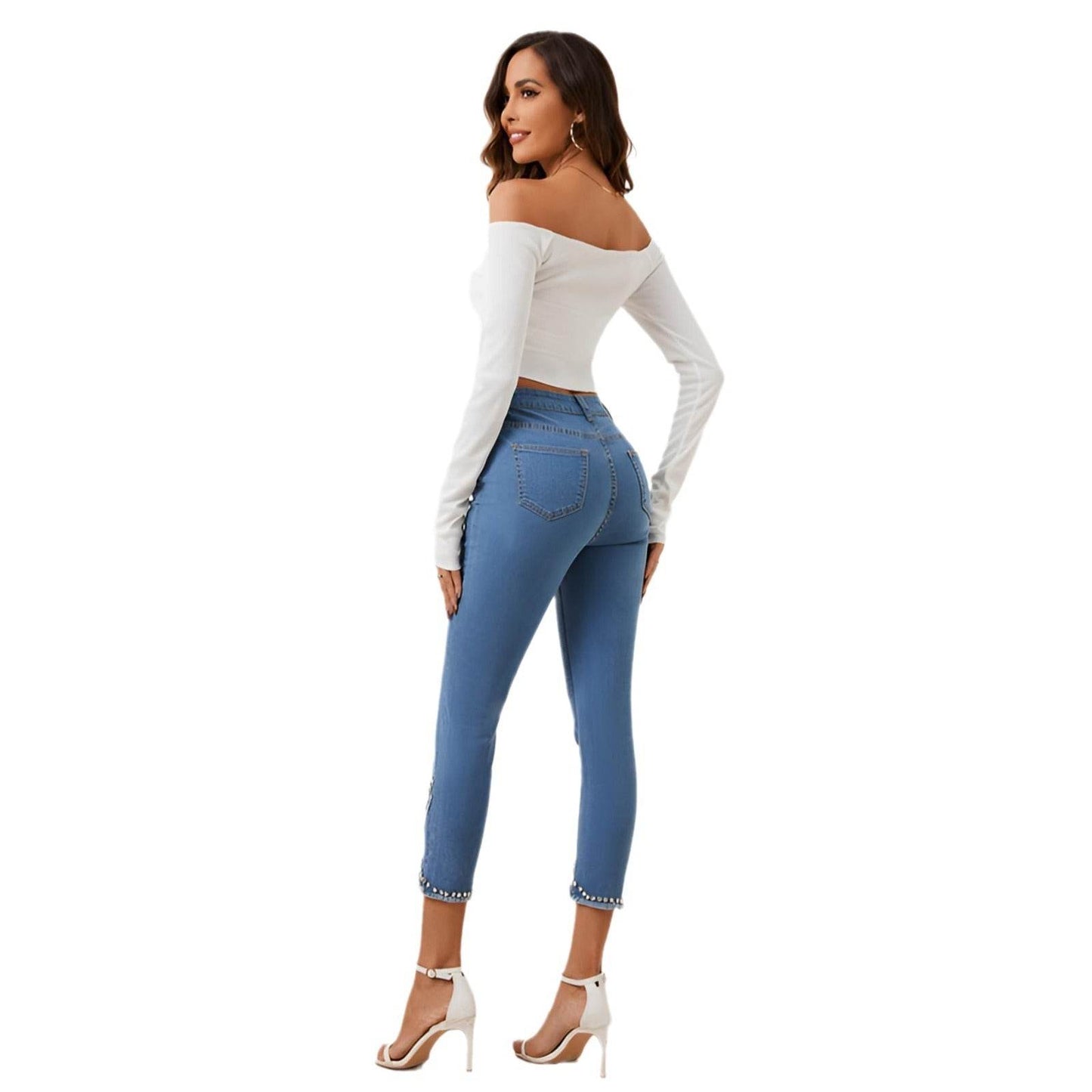 Women's High Waist Slimming Stretch Denim Jeans - Fresh & Sweet Style - Buy Center US
