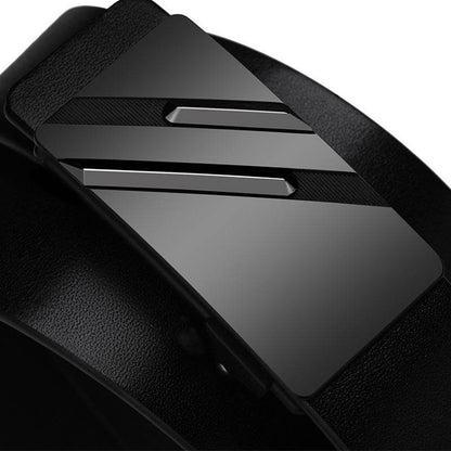 Buycenter Men's Genuine Leather Automatic Buckle Belt - Stylish & Durable - Buy Center US