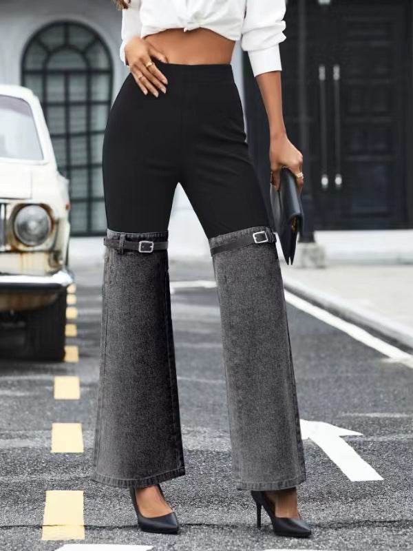 Fashion Slim Knit Denim Pants - High Elasticity & Stylish Stitching - Buy Center US
