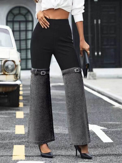 Fashion Slim Knit Denim Pants - High Elasticity & Stylish Stitching - Buy Center US
