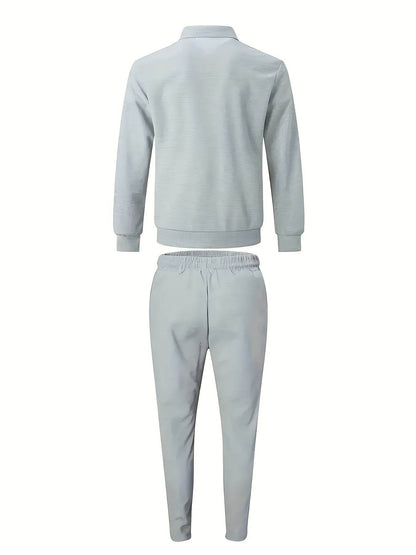 Men's Lightweight Waffle Long Sleeve & Pants Set - Breathable Outdoor Attire - Buy Center US