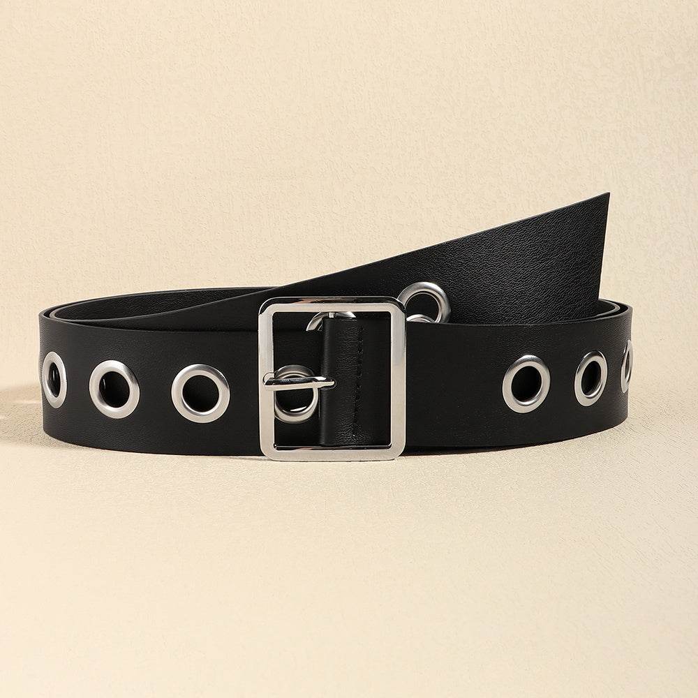 Stylish Punk Hollow Belt for Men & Women - Soft PU Hip Hop Accessory - Buy Center US