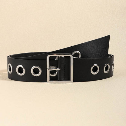 Stylish Punk Hollow Belt for Men & Women - Soft PU Hip Hop Accessory - Buy Center US