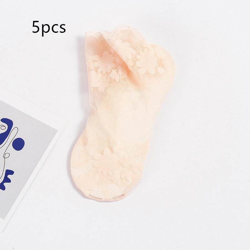 Women's Lace Cotton Socks - Quick Drying, Invisible Comfort for All Ages - Buy Center US