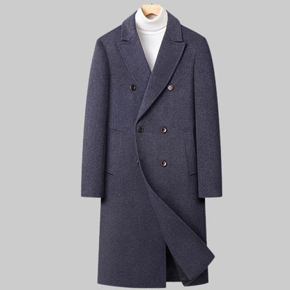 Buycenter Double Breasted Long Woolen Coat - Stylish & Versatile Outerwear - Buy Center US