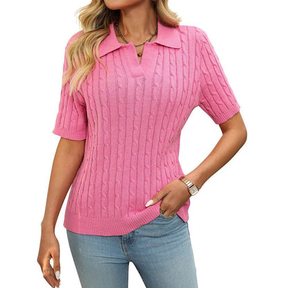 Stylish V-Neck Knitted Pullover - Available in Multiple Colors & Sizes - Buy Center US