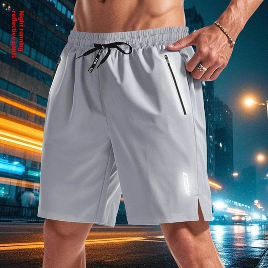 Buycenter Men's Quick-Dry Luminous Casual Shorts - Elastic Loose Fit - Buy Center US