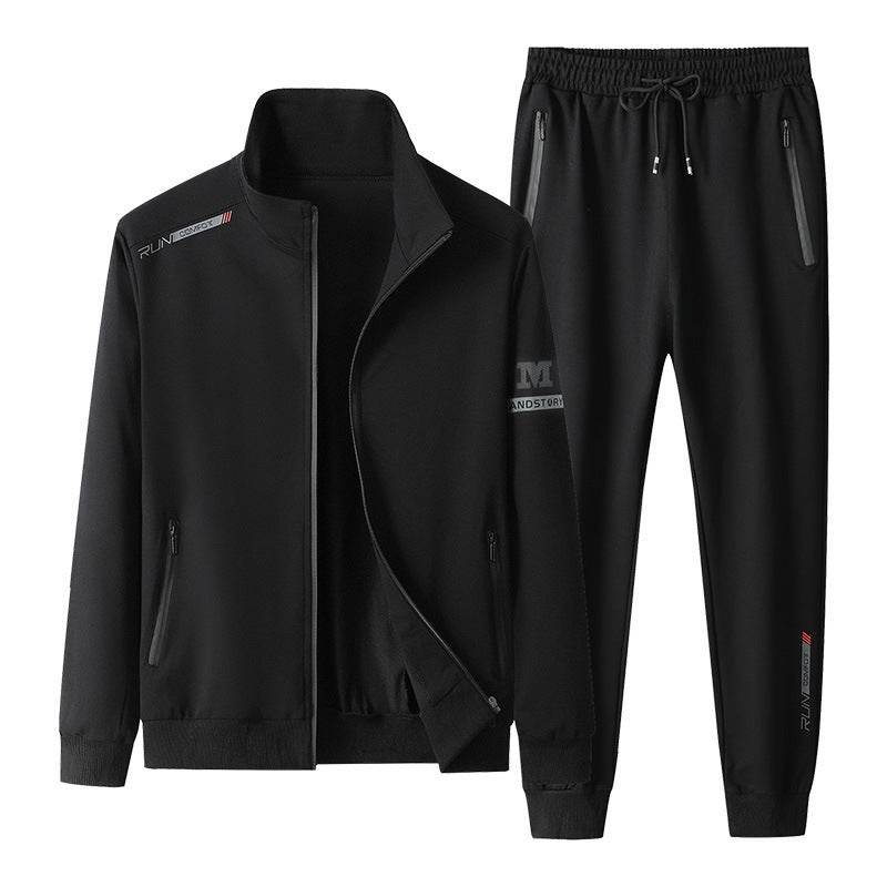 Buycenter Spring & Autumn Two-Piece Jacket Trousers Set - Available in 3 Colors - Buy Center US