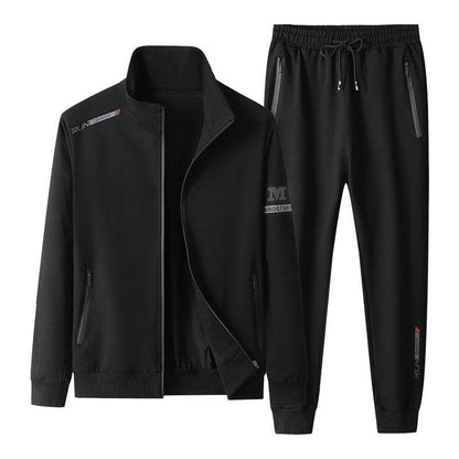 Buycenter Spring & Autumn Two-Piece Jacket Trousers Set - Available in 3 Colors - Buy Center US