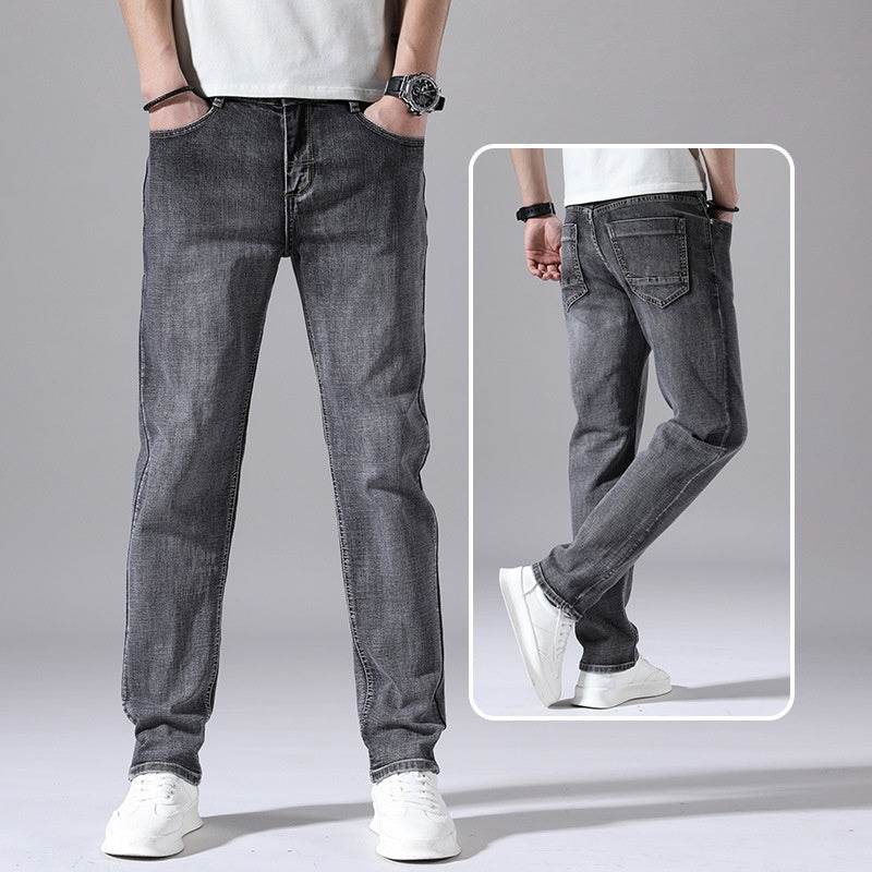 Retro Thin Jeans for Men - Loose Casual Trousers in Various Colors - Buy Center US