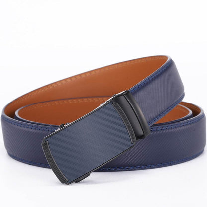 Buycenter Men's Leather Belt with Automatic Buckle - Stylish & Durable - Buy Center US
