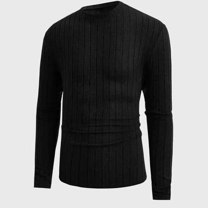Casual Solid Color Round Neck Pullover T-shirt - Slim Fit for All Seasons - Buy Center US