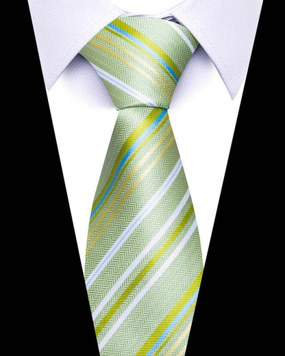 Buycenter 8cm Striped Tie - High-Quality Polyester for Professional Styling - Buy Center US