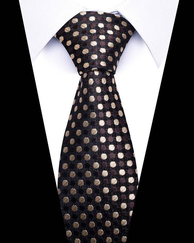 Buycenter 8cm Striped Tie - High-Quality Polyester for Professional Styling - Buy Center US