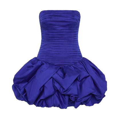 Floral Off-the-Shoulder Tube Top Dress - Sexy High Waist Pettiskirt - Buy Center US