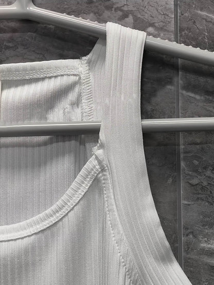 Men's Ribbed Tank Top - Stretchy Off the Shoulder Casual Vest - Buy Center US
