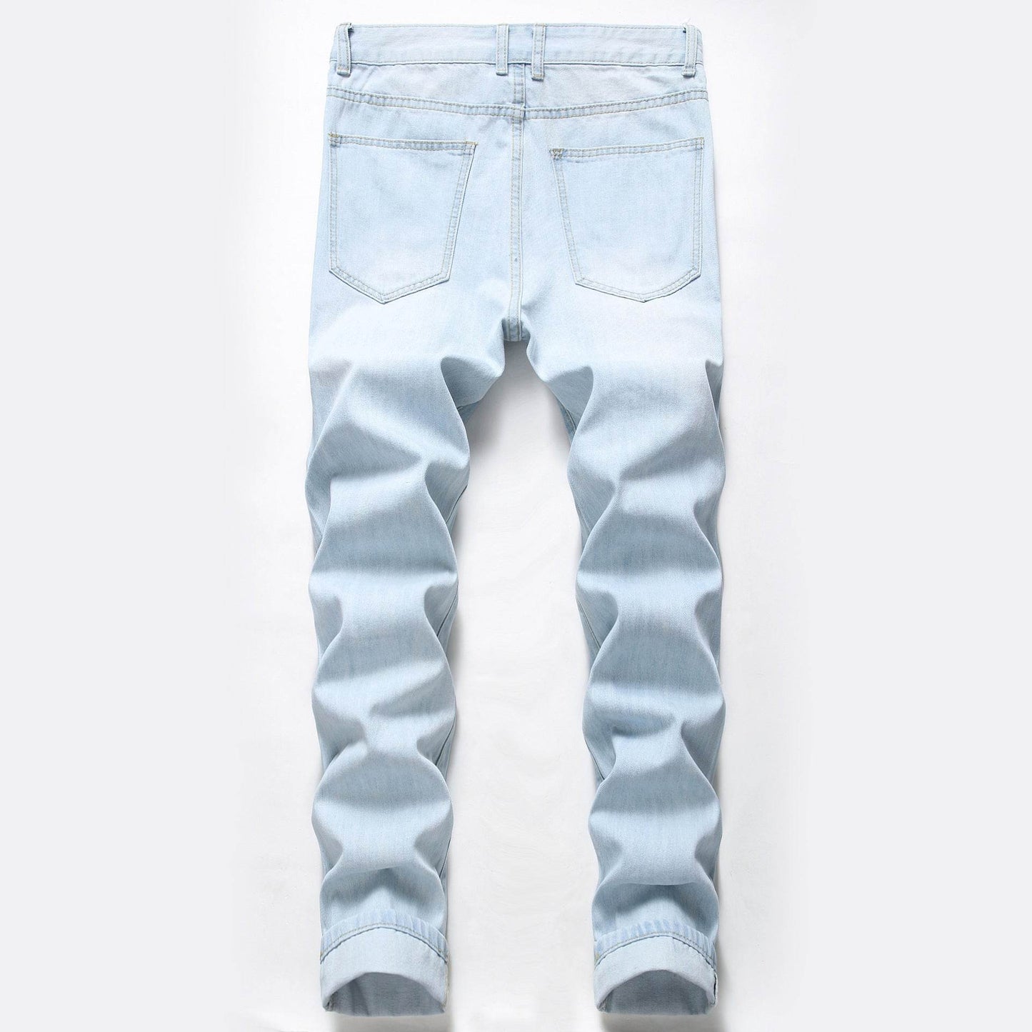 Men's Ripped Jeans - New Design Knee Holes Trousers for Street Style - Buy Center US