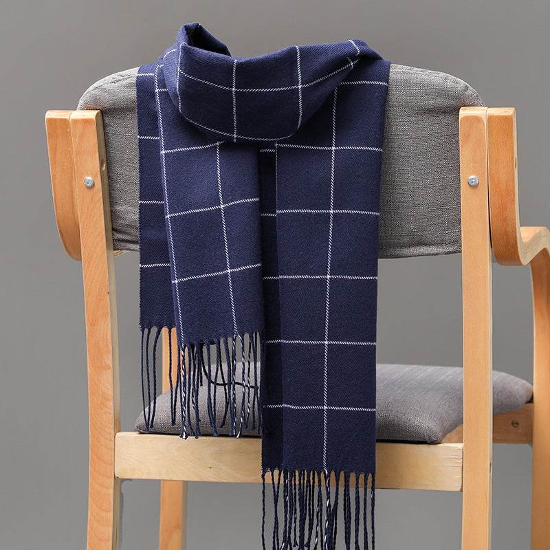 Buycenter British Plaid Cashmere Tassel Scarf for Couples & Kids - Buy Center US